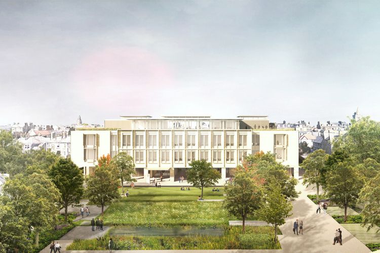 ‘New College’ southern landscape: WilkinsonEyre and GROSS. MAX